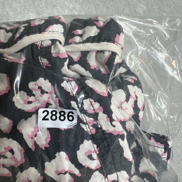 Victoria's Secret Pajamas Womens Medium Black Pink Leopard Shirt Shorts PJ Set - Picture 12 of 12